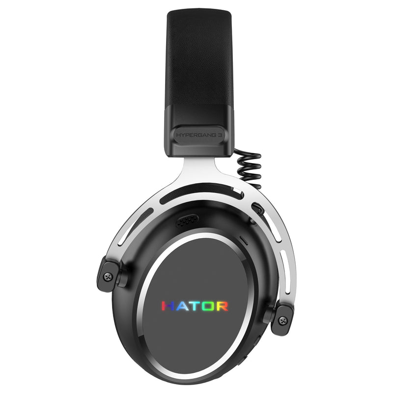 Load image into Gallery viewer, Hator hypergang 3 wireless over-ear gaming headset (zwart, rgb, 2.4ghz bluetooth usb)

