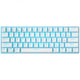 Royal kludge rk61 draadloos mechanisch toetsenbord (wit, us lay-out (qwerty), 60%, red switch, rgb, hot swap, 2.4 ghz | usb-c | bluetooth)