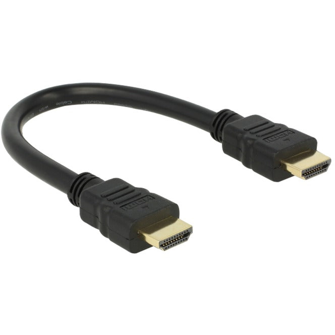 Load image into Gallery viewer, Delock high speed hdmi met ethernet - hdmi a male > hdmi a male kabel (zwart, 0,25 meter, 4k)
