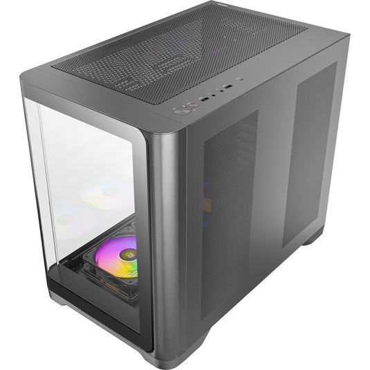 Antec c5 curve argb midi tower behuizing (zwart | 2x usb-a | 1x usb-c | tempered glass)