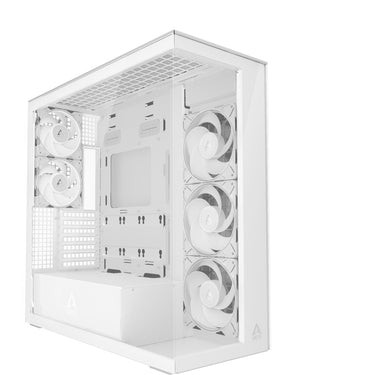 Arctic xtender midi tower behuizing (wit | 2x usb-a | 1x usb-c | rgb | tempered glass)