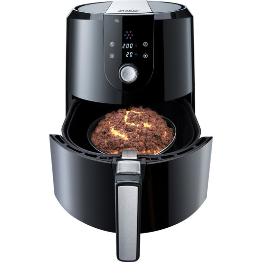 Steba hf 5000 xl heteluchtfriteuse (zwart roestvrij staal, 5,2 liter)