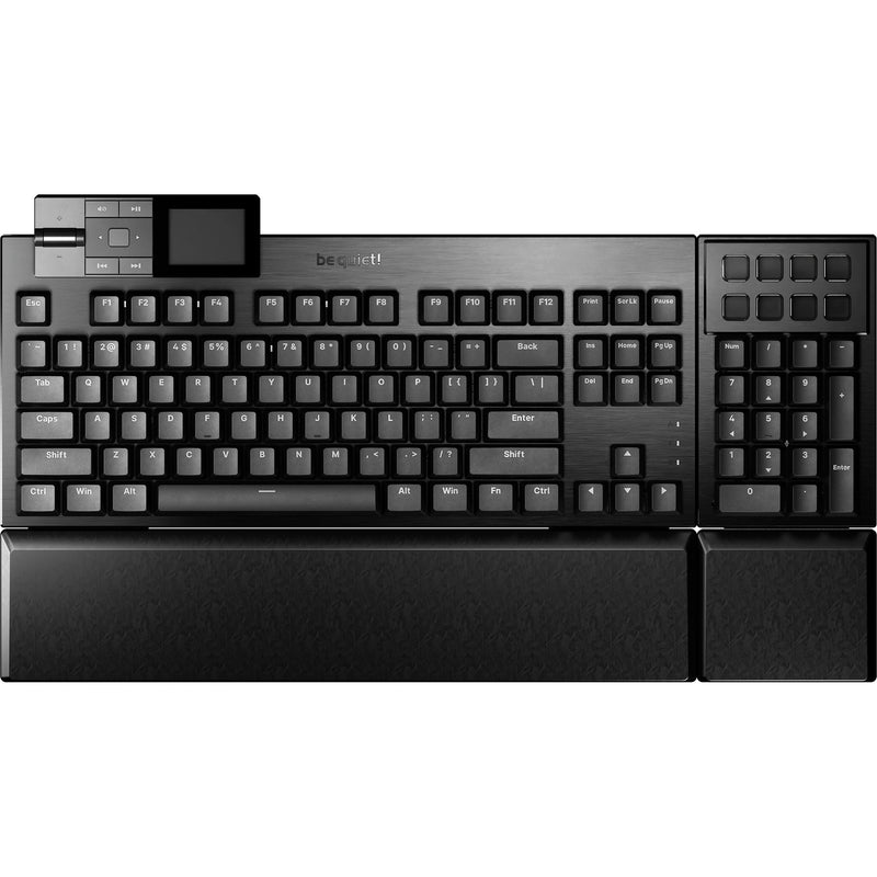 Load image into Gallery viewer, Be quiet! dark mount silent tactile rgb mechanisch gaming toetsenbord (zwart, us lay-out (qwerty), silent tactile, 100%, argb, pbt double-shot keycaps, media dock)
