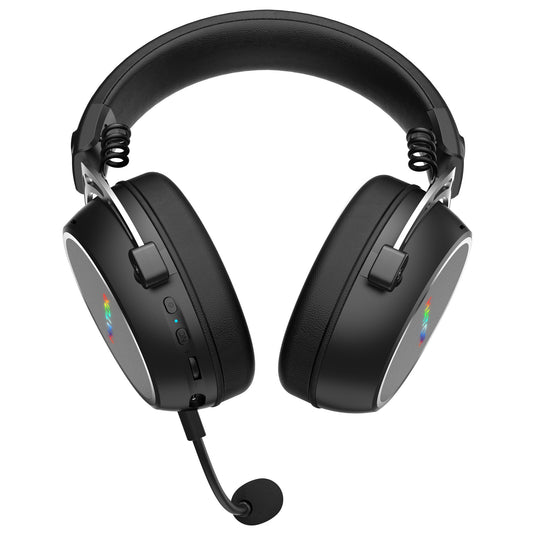 Hator hypergang 3 wireless over-ear gaming headset (zwart, rgb, 2.4ghz bluetooth usb)
