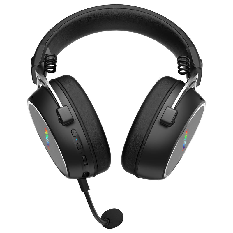 Load image into Gallery viewer, Hator hypergang 3 wireless over-ear gaming headset (zwart, rgb, 2.4ghz bluetooth usb)
