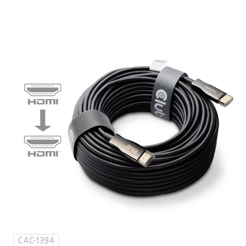 Afbeelding laden in galerijviewer, Club 3d hdmi hybrid aoc cable 8k60hz 4k120hz, 100 m kabel (zwart)
