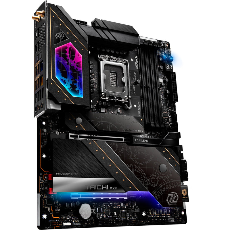 Load image into Gallery viewer, Asrock z890 taichi socket 1851 moederbord (zwart, raid, 5gb-lan, 2.5gb-lan, wi-fi 7, bt, sound, atx)
