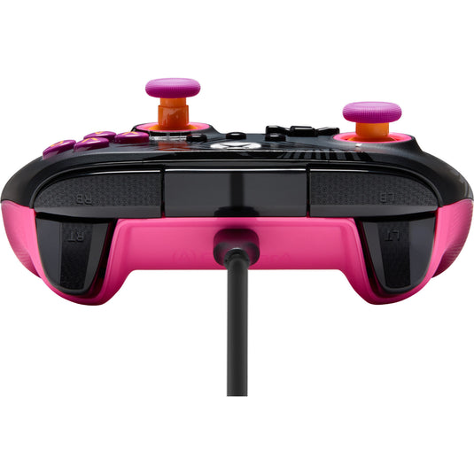 Powera advantage plus bedrade controller voor xbox series x|s - palmbomen in maanlicht (roze, xbox series x|s, xbox one, pc)
