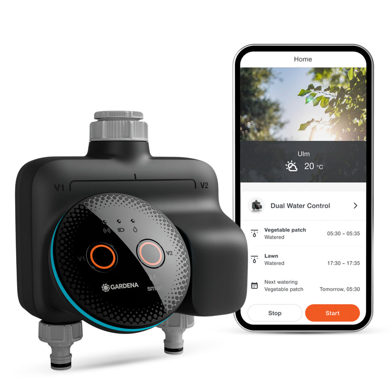 Load image into Gallery viewer, Gardena smart dual water control besproeiingscomputer (grijs turquoise, 19034-20)
