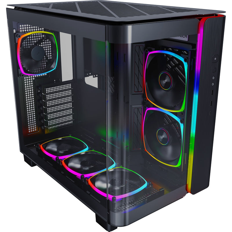 Load image into Gallery viewer, Montech king 95 pro midi tower behuizing (zwart | 2x usb-a | 1x usb-c | rgb | tempered glass)
