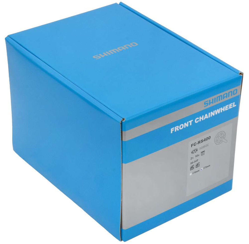 Load image into Gallery viewer, Shimano Crankstel 2 x 10 speed Road FC-RS400 175 50-34 holle as zwart
