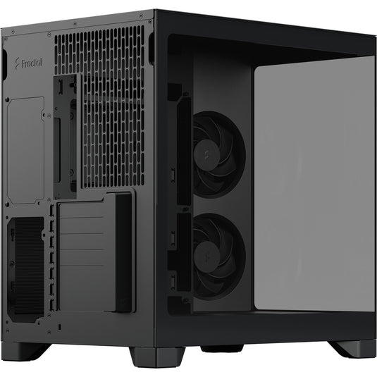 Fractal design pop 2 vision midi tower behuizing (zwart | 1x usb-a | 1x usb-c | tempered glass)