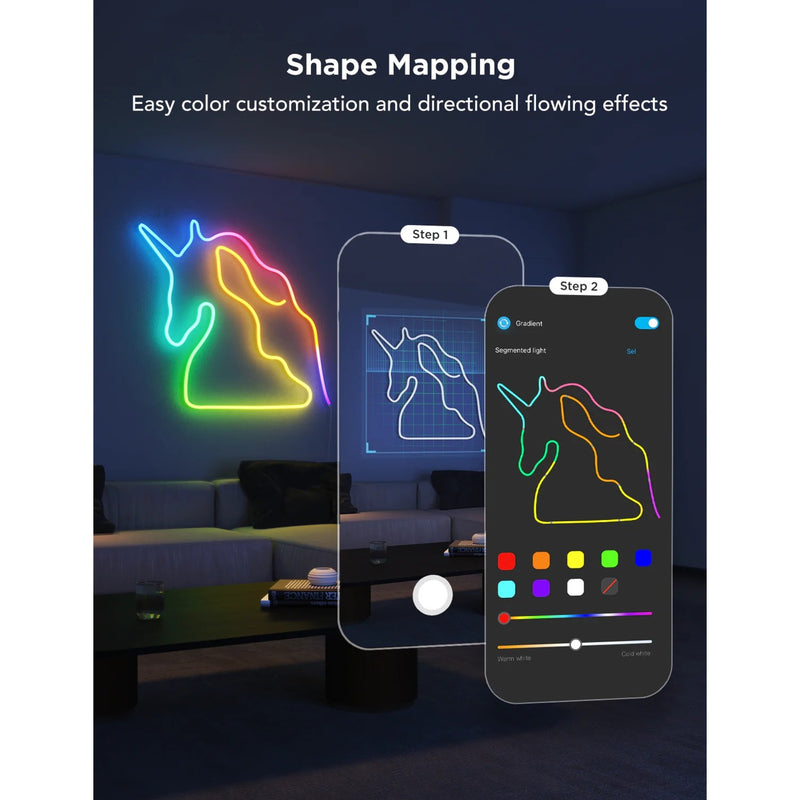 Load image into Gallery viewer, Govee slimme witte neon ledstrip 4m matter rgbic - extra flexibel
