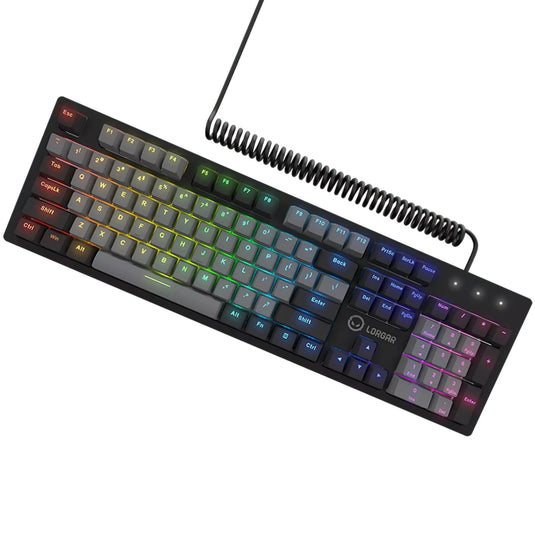 Lorgar azar 514 rgb mechanisch gaming toetsenbord (zwart, us lay-out (qwerty), logar dream, 100%, rgb)