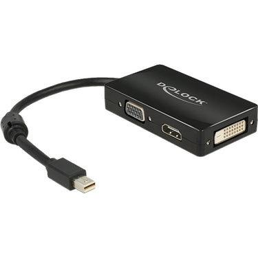Delock mini displayport naar vga hdmi dvi adapter (zwart)