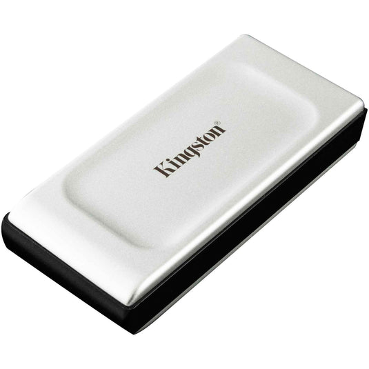 Kingston xs2000 portable 2 tb externe ssd (zilver zwart, sxs2000 2000g, usb-c 3.2 (20 gbit s))
