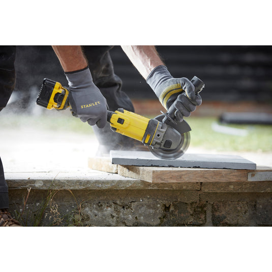 Stanley fatmax v20 18v haakse slijper (geel zwart, koffer, 2 accu's (4.0ah) en oplader (4a) inbegrepen)