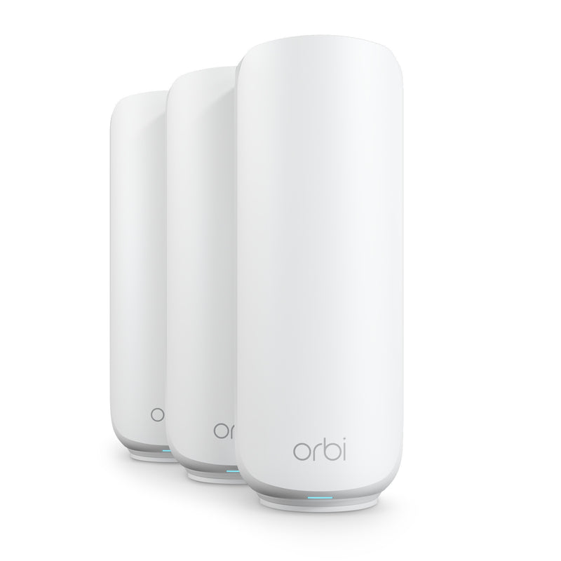Load image into Gallery viewer, Netgear orbi 370 wifi mesh systeem, dual-band wifi 7-mesh systeem, 3 stuks mesh router (wit, 1x orbi wifi 7-router (rbe371), 2x orbi wifi 7-satellieten (rbe370))
