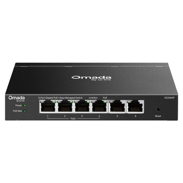 Tp-link omada es206gp switch (zwart, 4x poe+)
