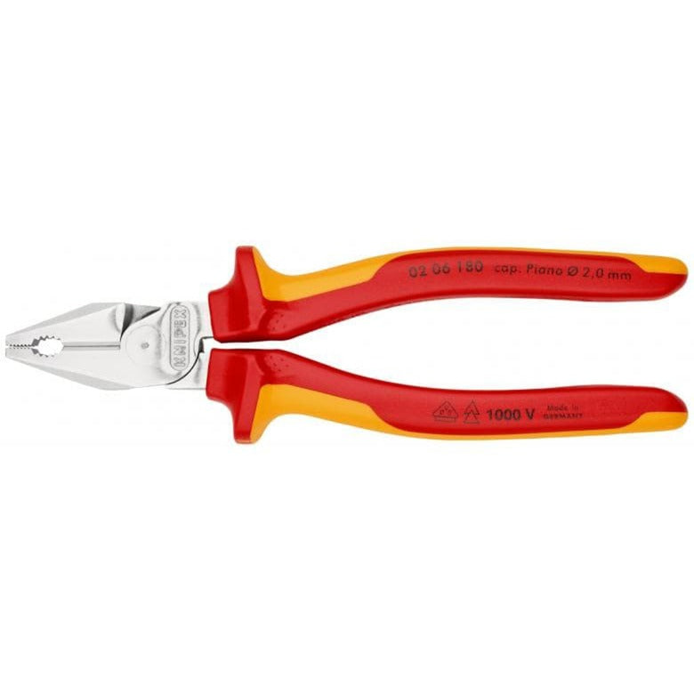 Load image into Gallery viewer, Knipex kracht-kombitang 02 06 180 vde combinatietang (rood geel, lengte 180mm)
