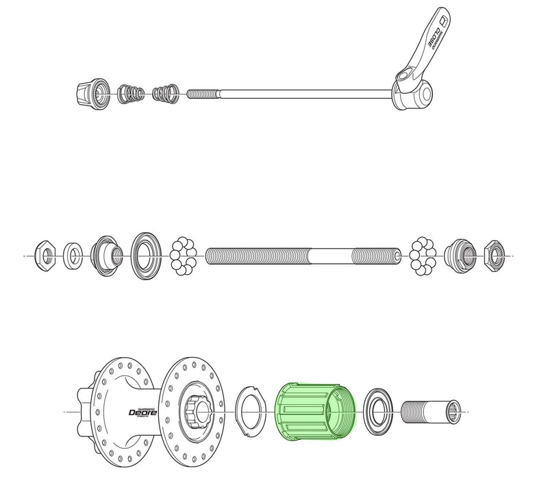 Load image into Gallery viewer, Shimano freehub body for fh-m525 m525-a

