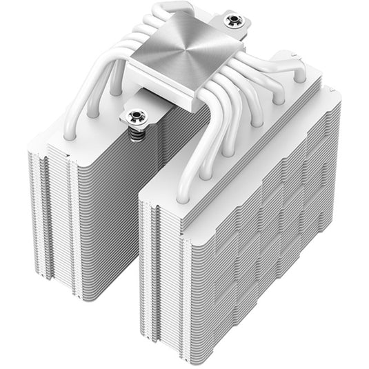 Deepcool ag620 wh argb cpu-koeler (wit, 4-pin pwm, rgb led)