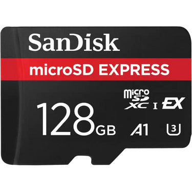 Sandisk microsd express 128 gb geheugenkaart (zwart, class 3 (u3))