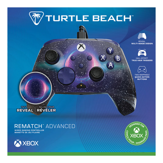 Turtle beach rematch geavanceerde bedrade controller (dark cosmos, xbox serie x|s, xbox one, pc)