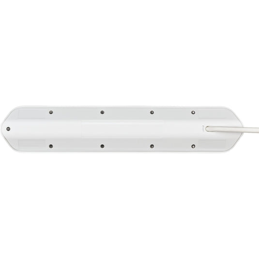 Brennenstuhl estilo hoekstopcontact 4-voudig met usb-oplaadfunctie stekkerdoos (wit roestvrij staal)