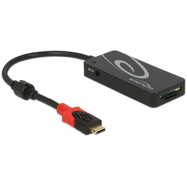 Delock externe usb 3.1 gen 1 hub usb type-c > 3x usb type-a + 2 slot sd kaartlezer usb-hub (zwart)