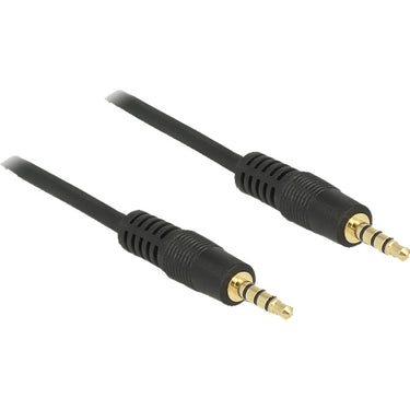 Delock 3,5 mm male > 3.5 mm male kabel (zwart, 1 meter)