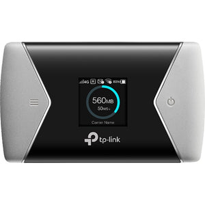 Tp-link 600mbps lte-advanced mobile wi-fi m7650 wlan lte router (zwart zilver, micro-sim | mifi | met accu)