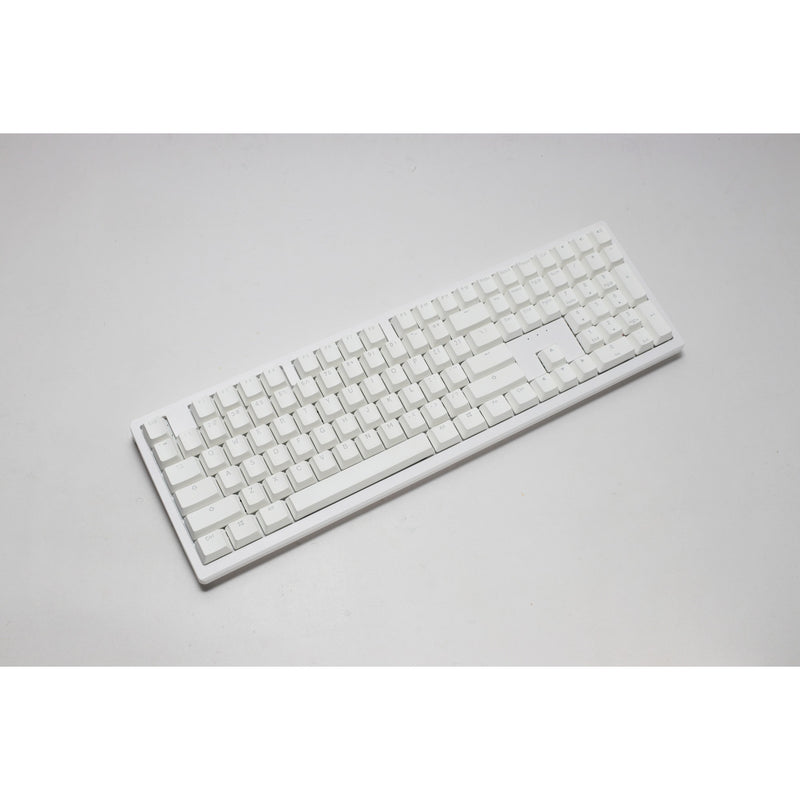 Load image into Gallery viewer, Ducky zero 6108 pure white, gaming toetsenbord (wit, us lay-out, cherry mx2a blue, rgb leds, double-shot pbt, hot swap, 2.4ghz | bluetooth | usb-c)
