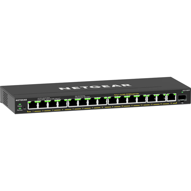 Load image into Gallery viewer, Netgear gs316epp switch (zwart)
