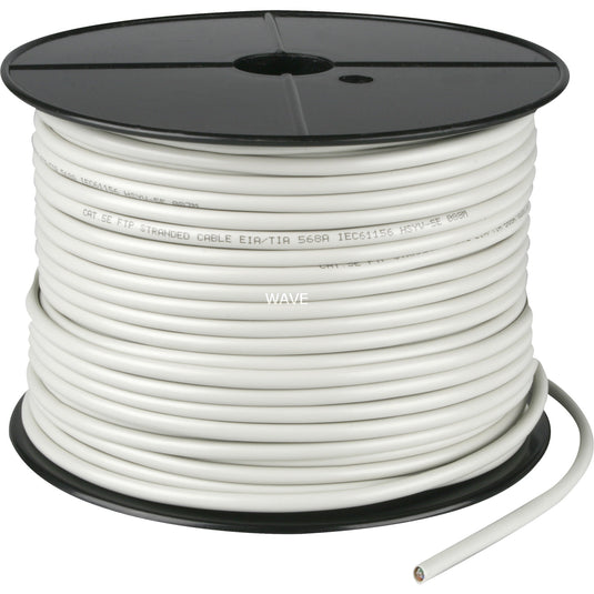 Goobay netwerkkabel rj-45 f utp met cat.5e (grijs, 100 meter, kabelrol, flexibel)