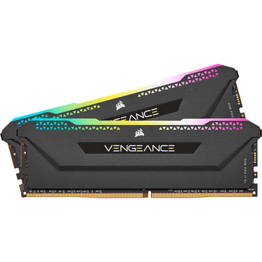 Corsair vengeance rgb pro sl 32 gb ddr4-3200 (2x 16 gb) werkgeheugen (zwart, cmh32gx4m2e3200c16, xmp 2.0)