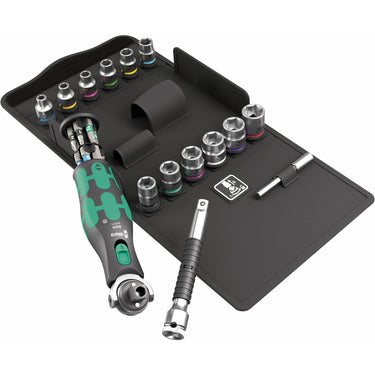 Wera 8009 zyklop pocket set 3 bitset (zwart groen, 27‑delig)