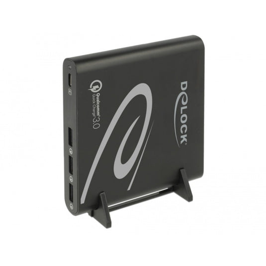 Delock usb oplader 1x usb type-c + 3x usb type-a (zwart)