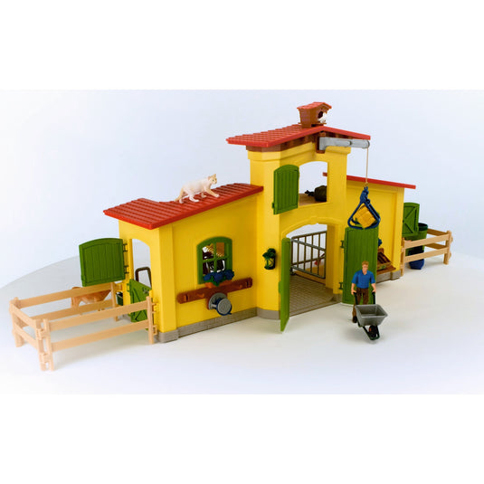 Schleich farm world - grote stal, geel speelfiguur