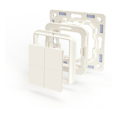 Shelly blu wall switch 4 + busch-jaeger adapter schakelaar (wit, bluetooth 4.2)