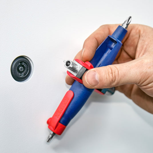 Knipex stiftschakelkastsleutel 00 11 07 dopsleutel (blauw rood, lengte 145 mm)
