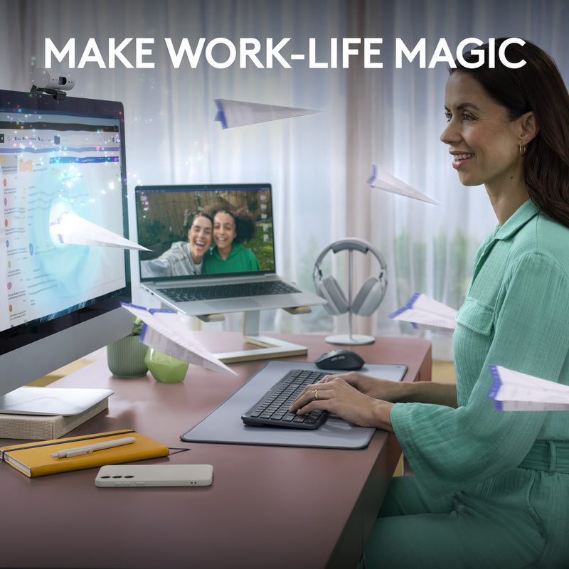 Load image into Gallery viewer, Logitech mk950 signature slim draadloze desktopset (grafiet, us-international lay-out (qwerty), 400 - 4000 dpi)
