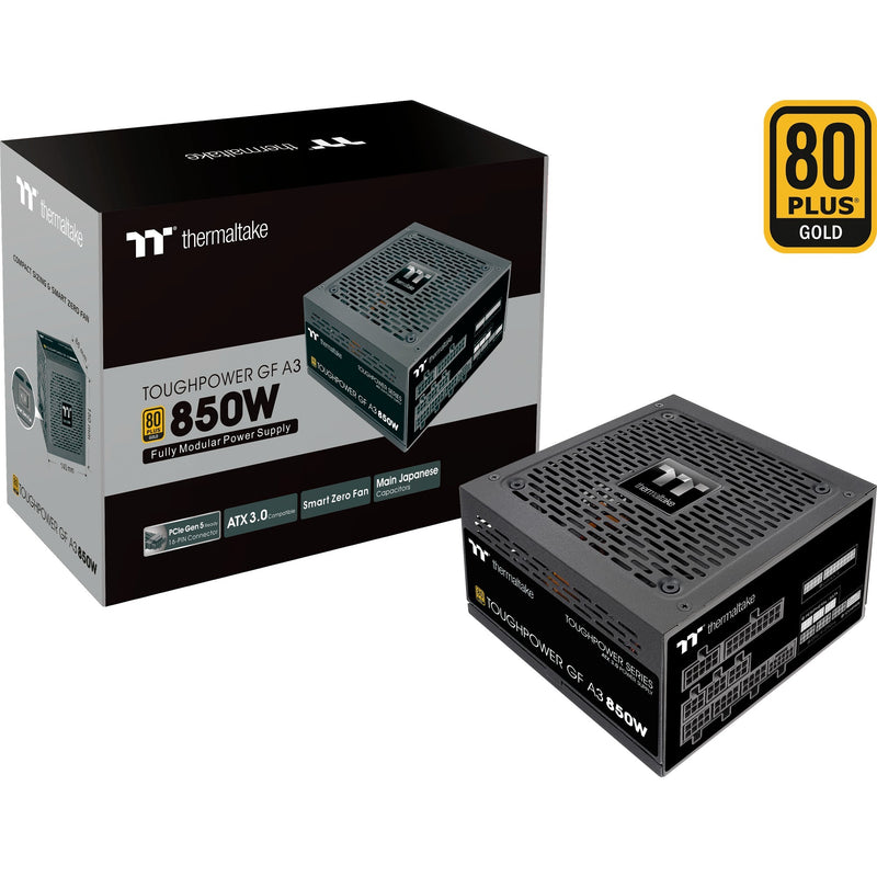Load image into Gallery viewer, Thermaltake toughpower gf a3 gold - tt premium edition modulaire 850 watt voeding (zwart, 4x pcie)
