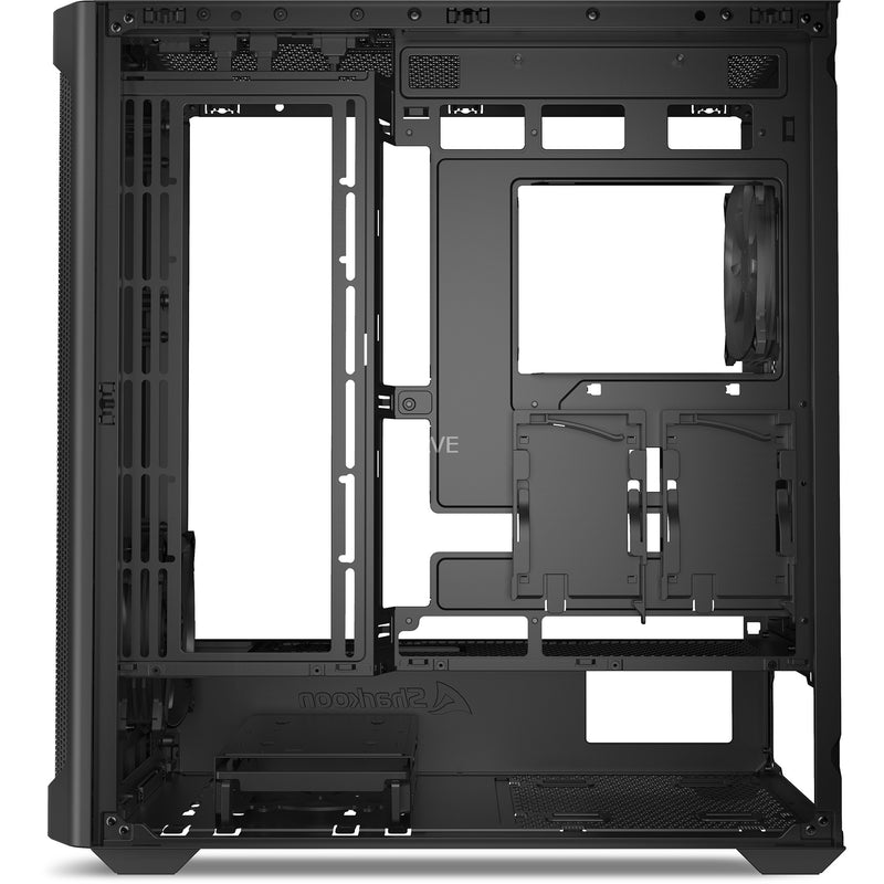 Load image into Gallery viewer, Sharkoon ak4w rgb strip midi tower behuizing (zwart | 2x usb-a | 1x usb-c | rgb | tempered glass)
