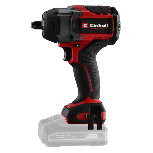 Einhell professional accu slagmoersleutel tp-cw 18 750-c li bl-solo (rood zwart, power x-change, accu en oplader niet inbegrepen)