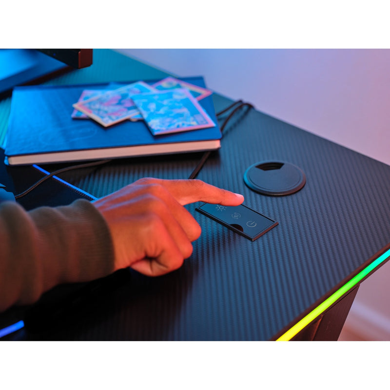 Load image into Gallery viewer, Trust gxt 709 luminus rgb-gamingbureau gaming desk (zwart)
