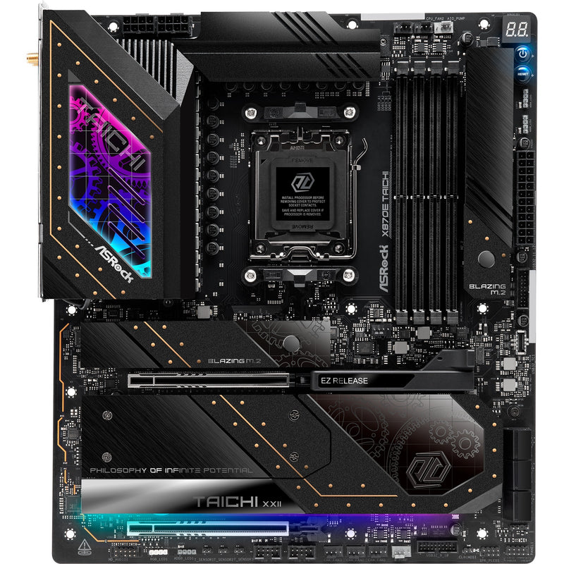 Load image into Gallery viewer, Asrock x870e taichi socket am5 moederbord (raid, 5 gb-lan, wi-fi 7, bt, e-atx)
