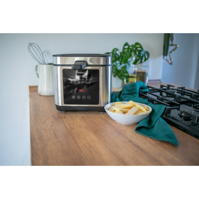 Load image into Gallery viewer, Steba df 150 frituurpan (roestvrij staal zwart, 2,5 liter)

