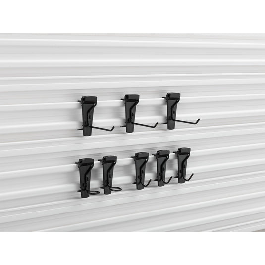 Stanley track wall - hakenassortiment small, 8 stuks houder (zwart)