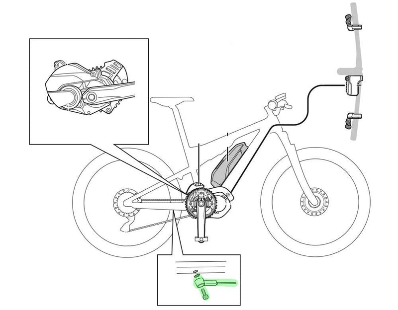 Load image into Gallery viewer, Shimano Snelheidssensor STEPS E5000, E6000, E6100, E7000 en E8000 met 1400 mm kabel

